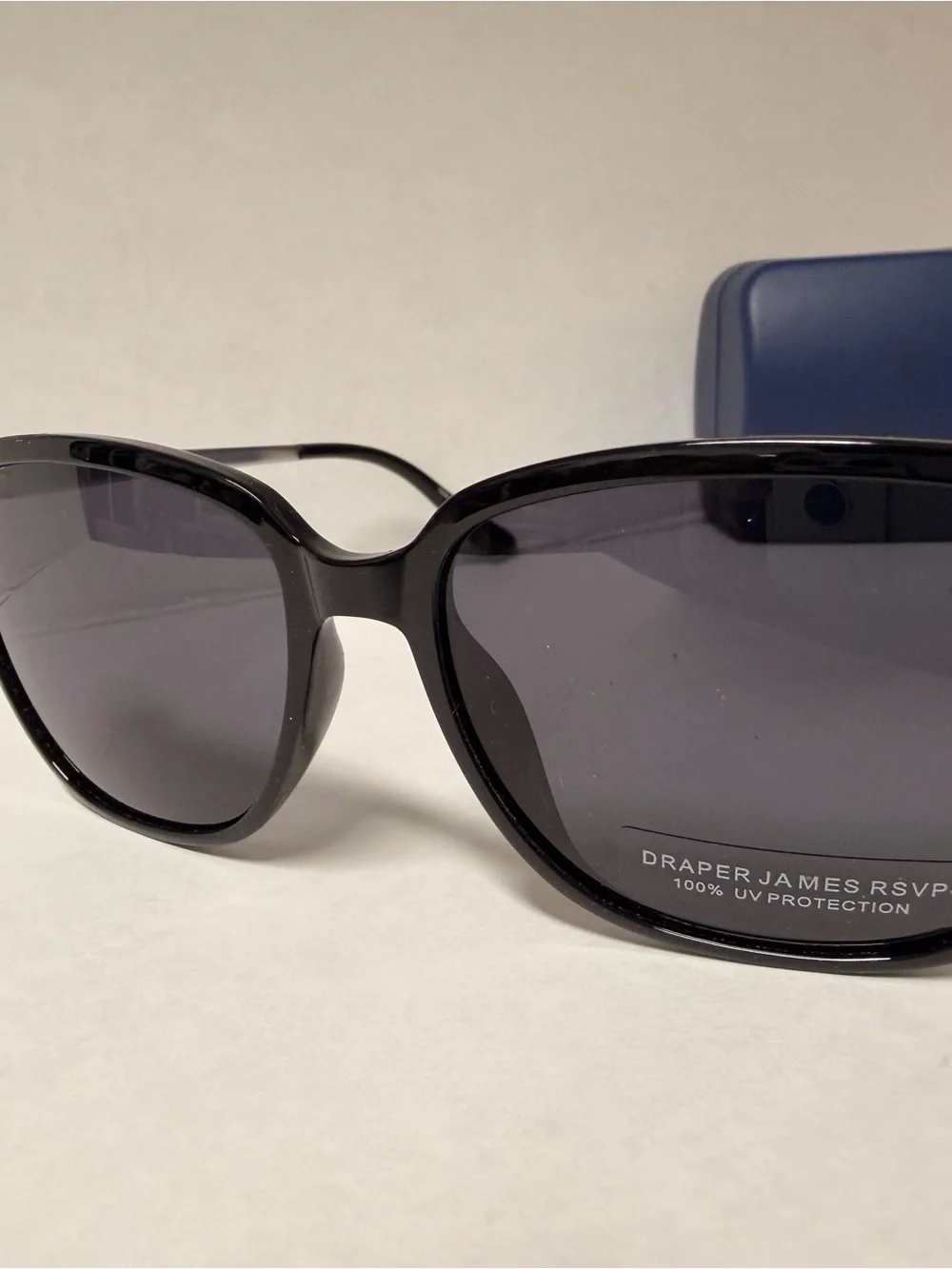 Draper James Black Sunglasses with Navy Case